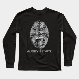 Rugby Tetris Grayscale Art by GPereyra Long Sleeve T-Shirt